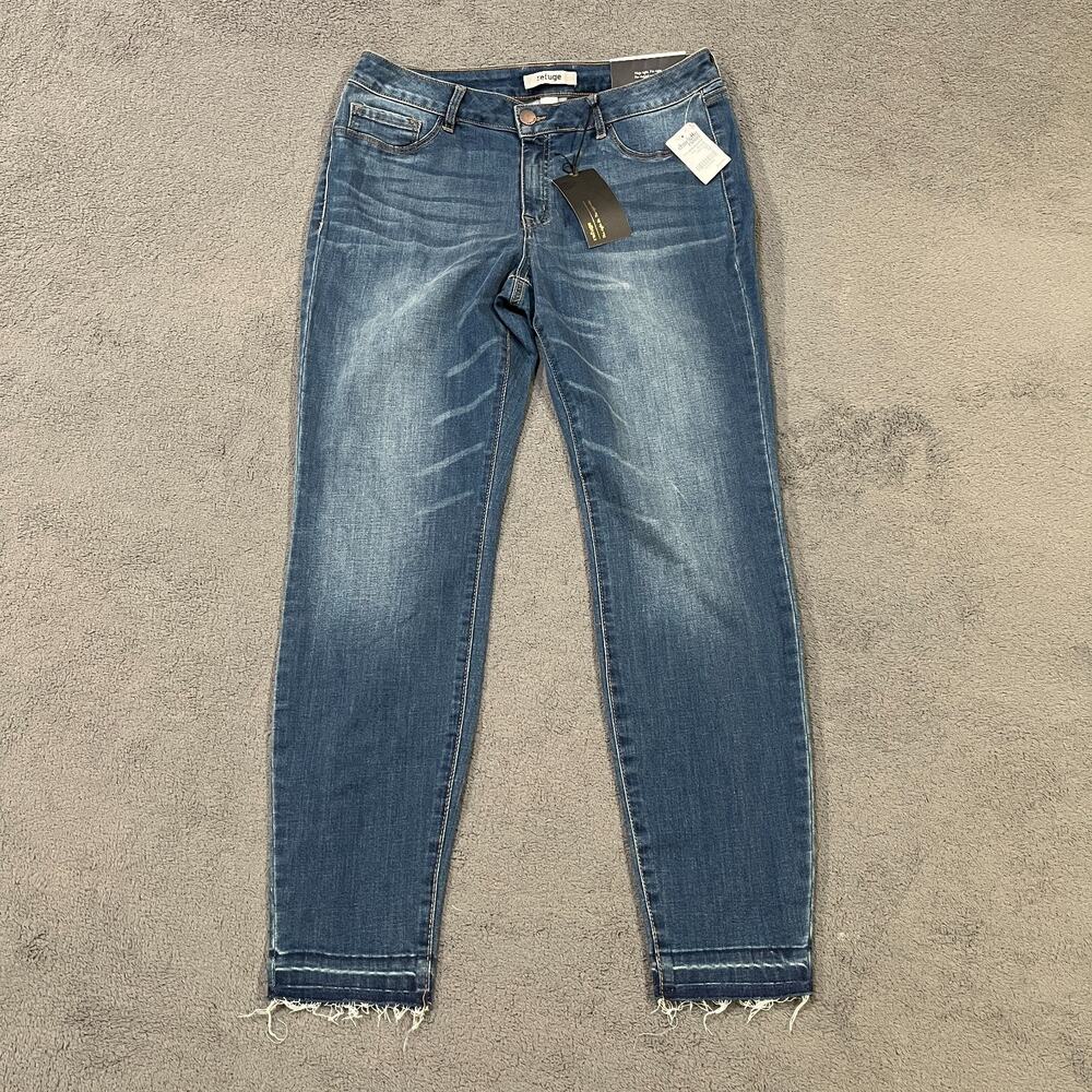 Refuge Charlotte Russe Skintight Legging Jean Raw Hem Women's Size 12 NWT